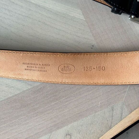 The Bridge Leather Black Belt Made In Italy - Picture 2 of 8